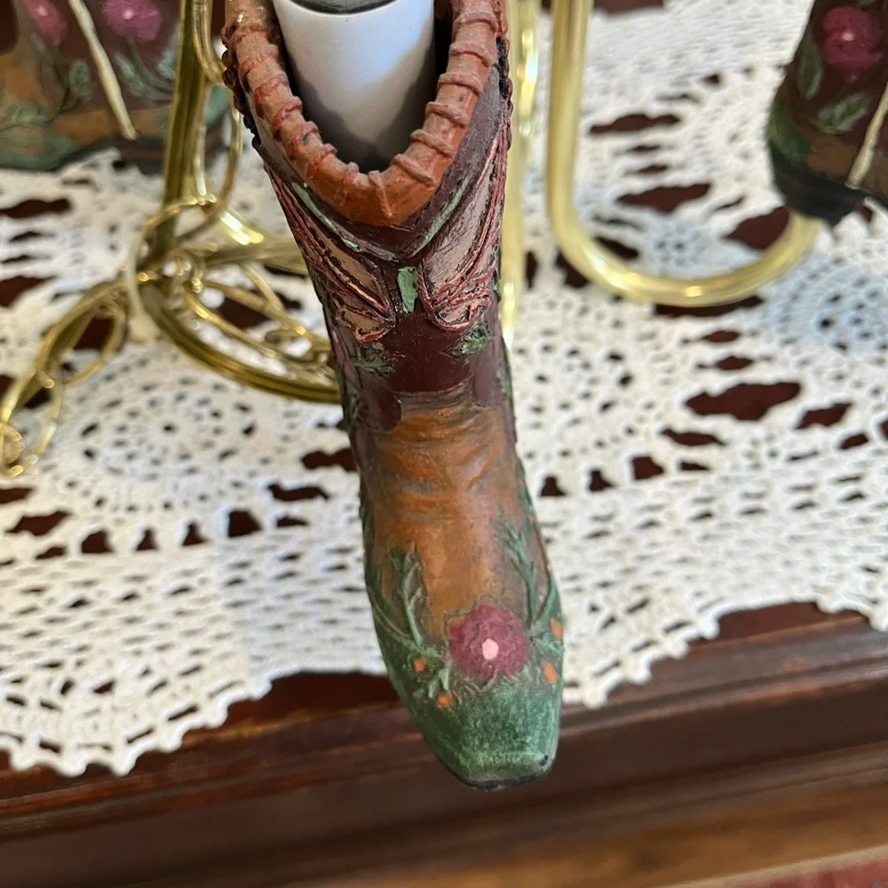 Rustic OOAK Cowboy Boot Chandelier - Picture 15 of 16